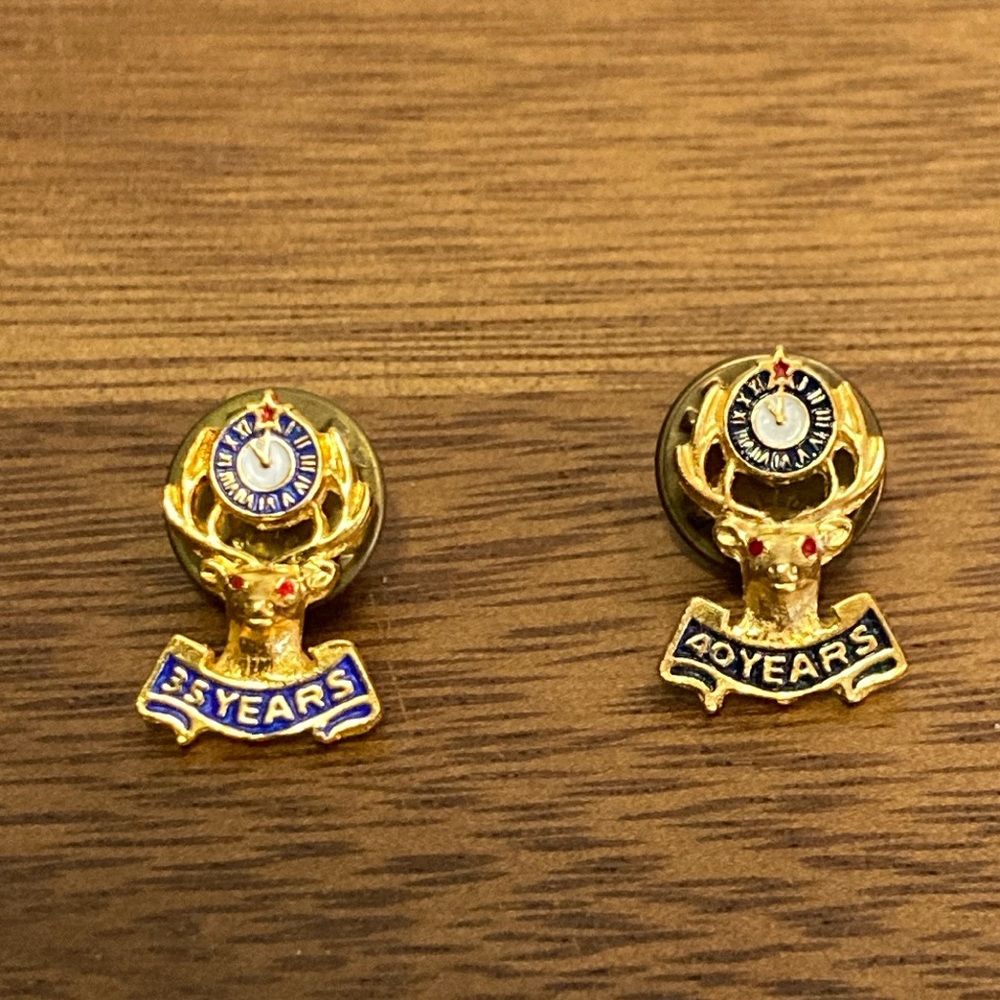 BPOE Lapel Pins 35 years and 40 years